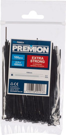 Premion חבקים שחורים 100 יח'  2.5x100 מ"מ  PREP00024